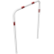 Hoop of steel tube |  48 x 2,5 mm | without cross bar | for casting in concrete | total width 1000 mm | total height 1400 mm | hot-dip galvanized and white coatedwith red reflecting stripes
